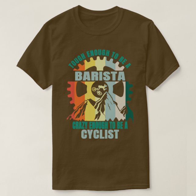 T-shirt Barista Biker Design (Design devant)