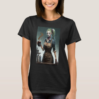 T-shirt Barista de café zombie Zombies dans la vie quoti