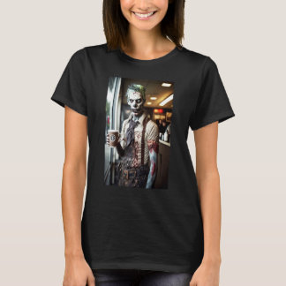 T-shirt Barista de café zombie Zombies dans la vie quoti