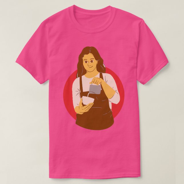 T-shirt Barista motivé (Design devant)