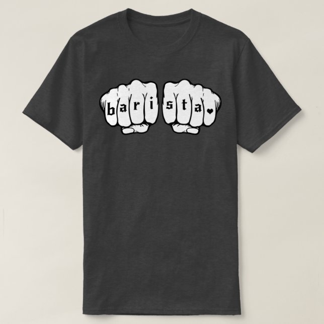 T-shirt Barista poings 11 (Design devant)