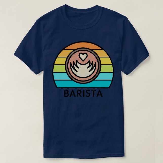T-shirt Barista Retro Design 4 (Design devant)