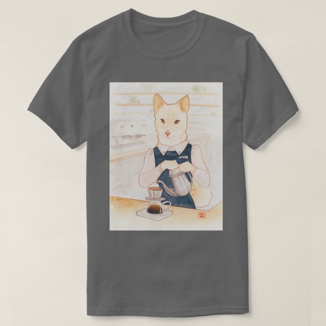 T-shirt Barista Shiba Sakurako (Design devant)
