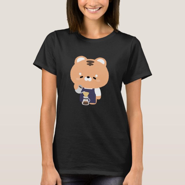 T-shirt Barista Tigre Mignon (Devant)