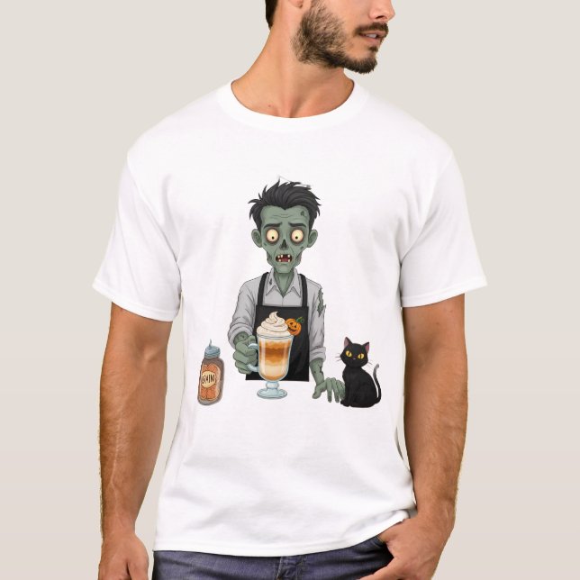 T-shirt Barista zombie (Devant)