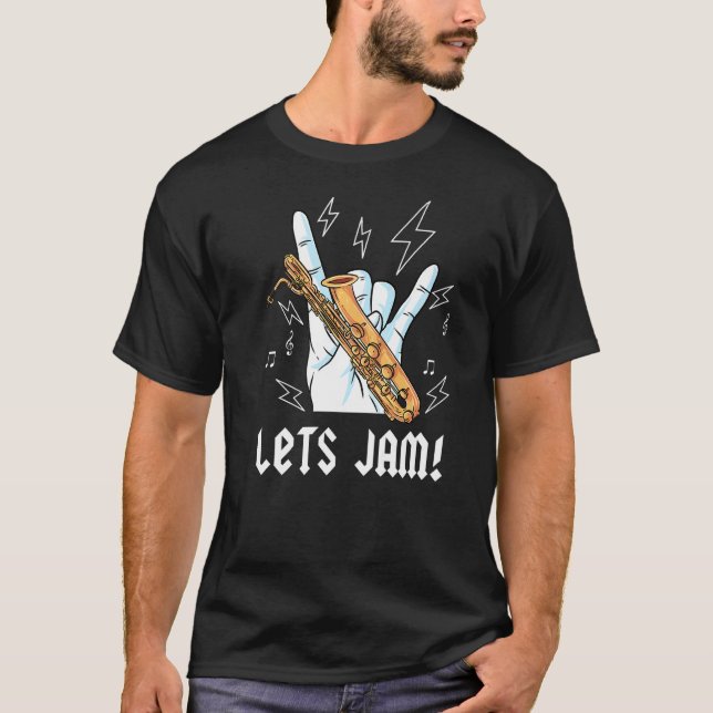 T-shirt Baritone Saxophone Lecteur Saxophone Session de Ja (Devant)