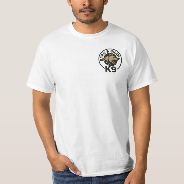 T-shirt Bark N Brawl K9 teeshirt  (Devant)