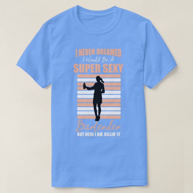 T-shirt Barman Bar Bartender Pub Flirting Dates 3 (Design devant)