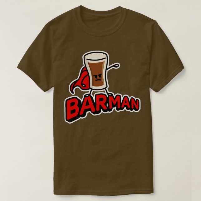 T-shirt Barman barkeeper stout beer pub Irlande (Design devant)