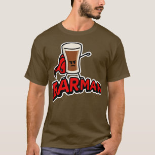 T-shirt Barman barkeeper stout beer pub Irlande