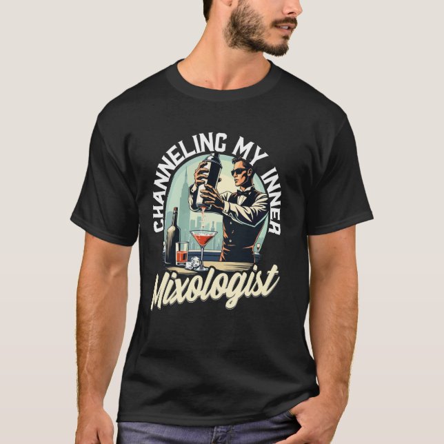 T-shirt Barman Barman Barmaid Mixologue (Devant)