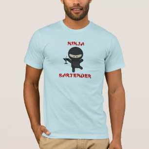 T-shirt Barman de Ninja tenant Martini