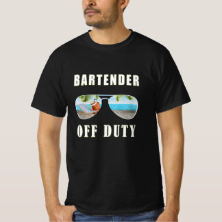 T-shirt Barman de service lunettes de soleil de plage de p