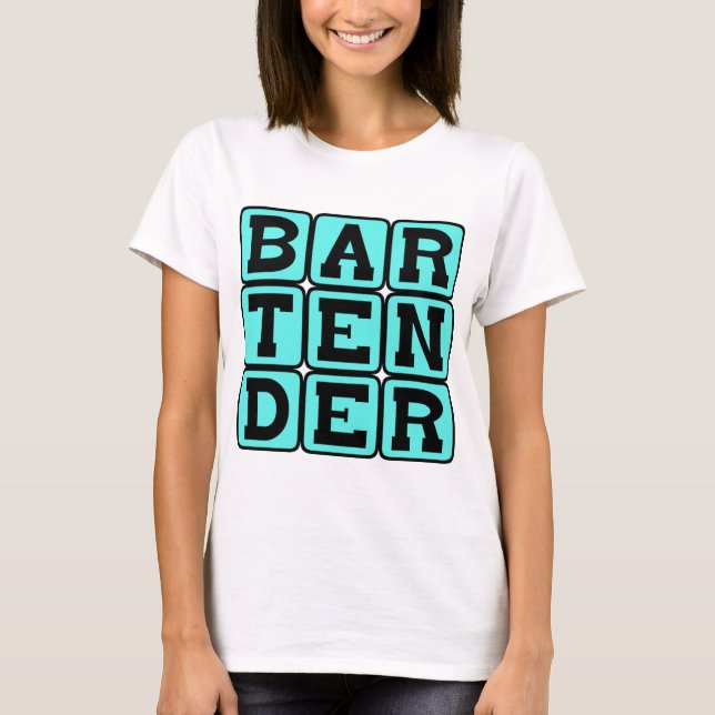 T-shirt Barman, distributeur de boissons (Devant)