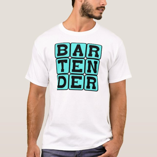 T-shirt Barman, Distributeur de boissons (Devant)