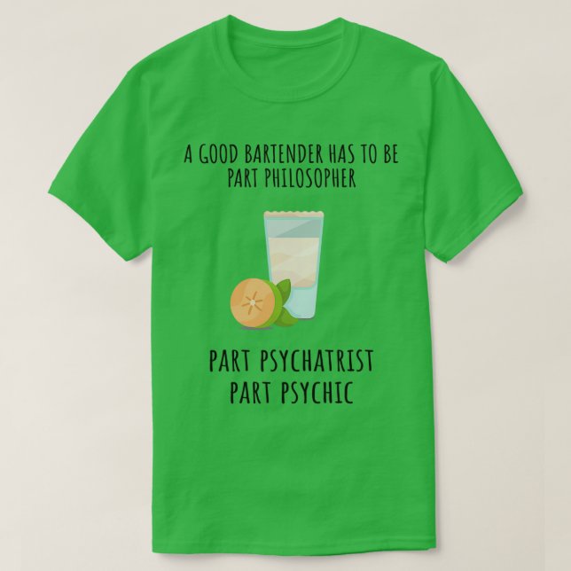 T-shirt Barman Drôle Dire 14 (Design devant)