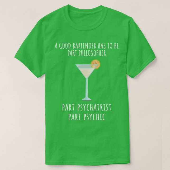 T-shirt Barman Drôle Dire 21 (Design devant)