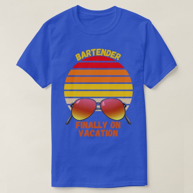 T-shirt Barman En Vacances (Design devant)