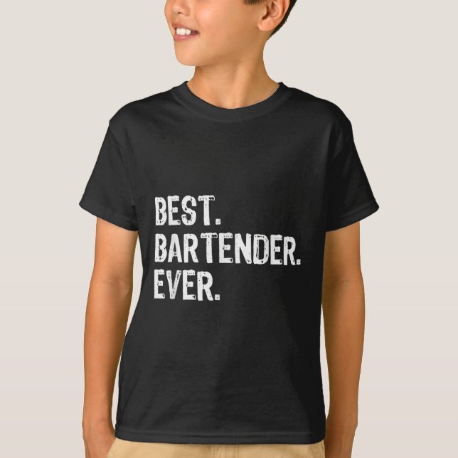T-shirt Barman Ever Barman Cadeau Drôle Noël  (Devant)