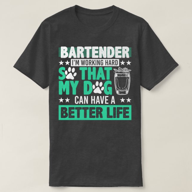 T-shirt Barman Funny 7 (Design devant)