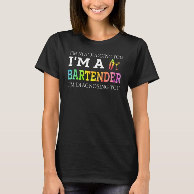 T-shirt Barman je ne te juge pas (Devant)