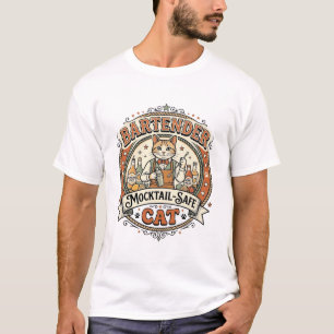 T-shirt Barman Mocktail-Safe Cat Barman Mocktail-Saf