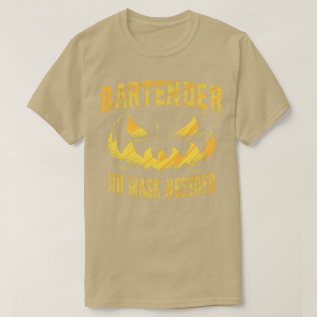 T-shirt Barman Pas de masque nécessaire (Design devant)