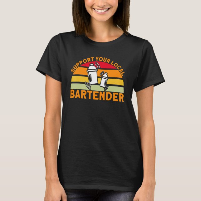 T-shirt Barman Support de votre barman local_1 (Devant)