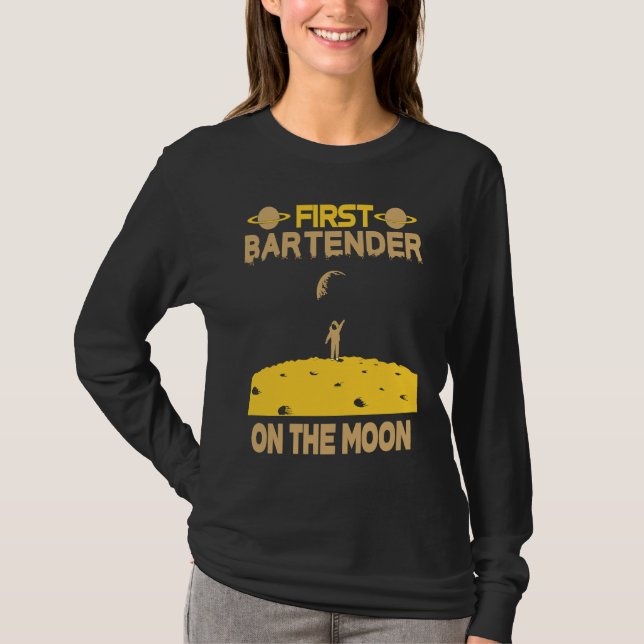 T-shirt Barman Sur La Lune (Devant)