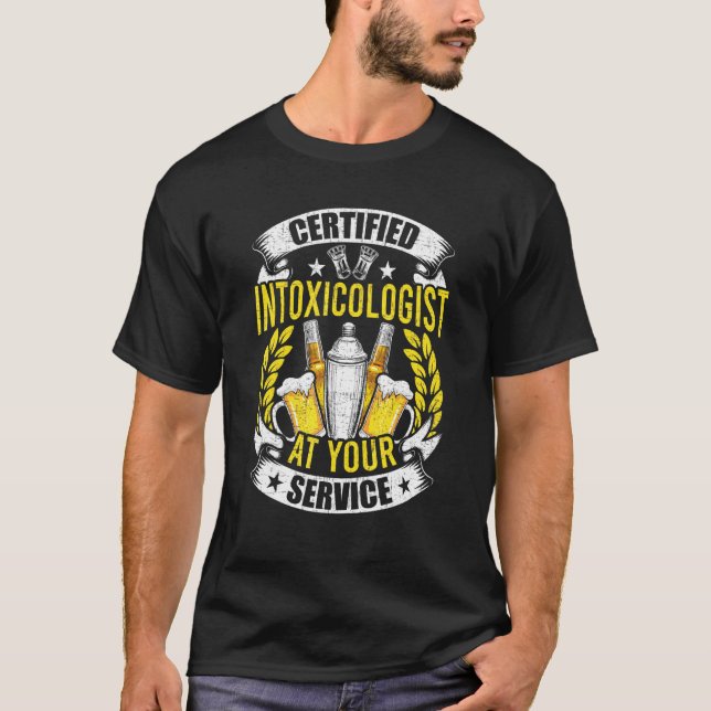 T-shirt Barman toxicologue (Devant)
