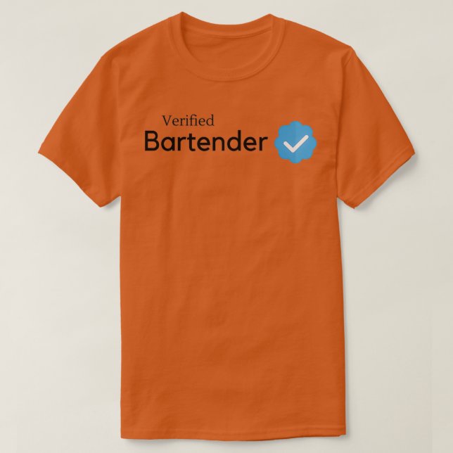 T-shirt Barman vérifié (Design devant)