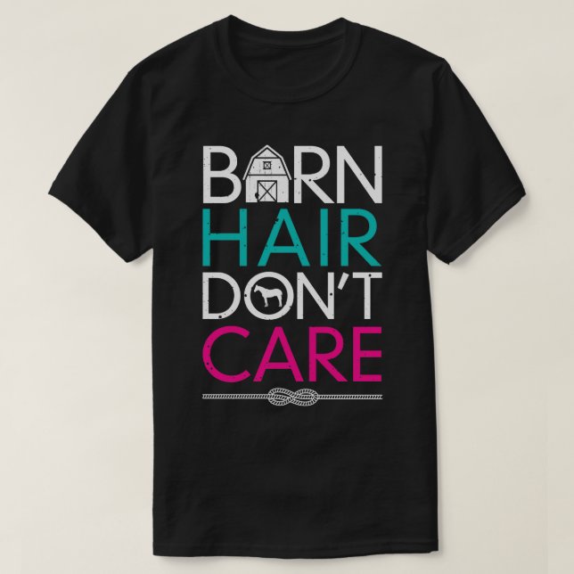 T-shirt Barne Cheveux Pas D'Attention Funny Cheval Équitat (Design devant)