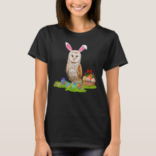 T-shirt Barne Chouette Oiseau Pâques Chasse aux oeufs Bunn