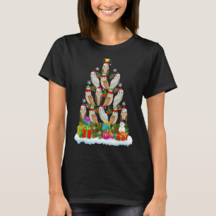 T-shirt Barne Owl Bird Xmas Fête Barne Owl Christmas Tr
