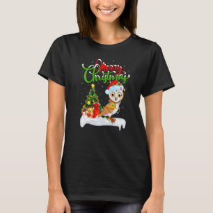 T-shirt Barne Owl Oiseau Amoureux Jeu de Noël Décoration P