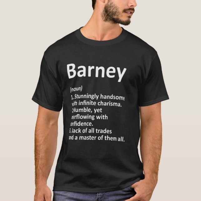 T-shirt Barney Définition Nom personnalisé Amusant Anniver (Devant)