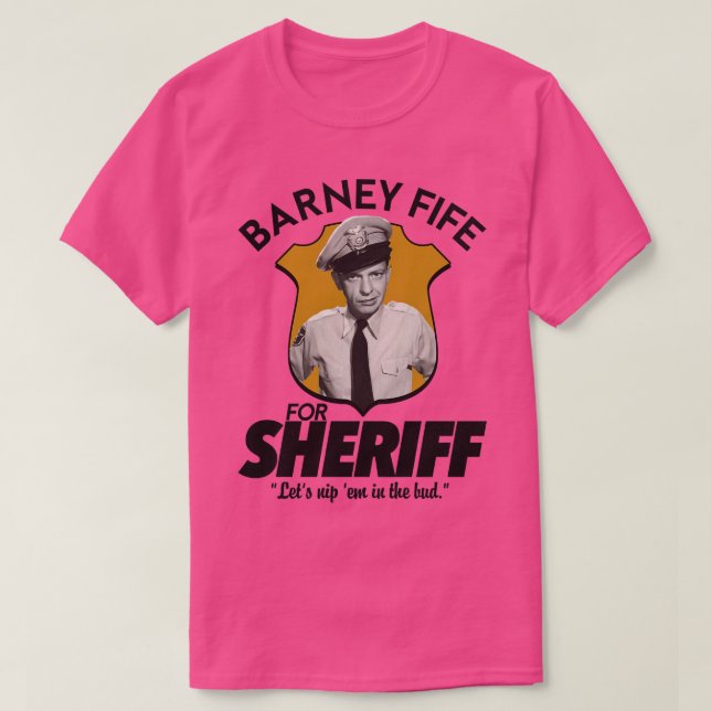T-shirt Barney Fife Pour Sheriff (Design devant)