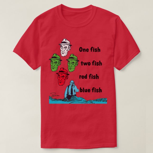 T-shirt Barney Miller Un Poisson Deux Poissons Rouge Poiss (Design devant)