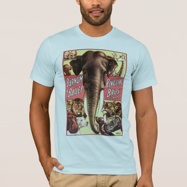 T-shirt Barnum et Bailey et Ringling Bros combiné - Eleph (Devant)