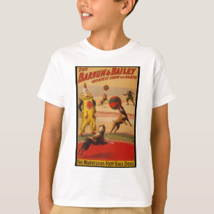 T-shirt Barnum et chiens du football de cirque de Bailey