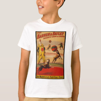 T-shirt Barnum et chiens du football de cirque de Bailey