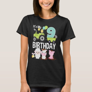 T-shirt Barnyard Farm Animaux C'est mon 9e anniversaire 9