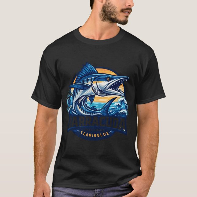 T-shirt Barracuda â€“ Emblème de la puissance océanique (Devant)