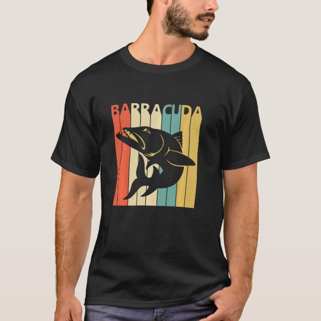 T-shirt Barracuda animal vintage Imprimer (Devant)