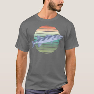 T-shirt Barracuda Pêche de poisson Rétro Hommes Femmes Enf