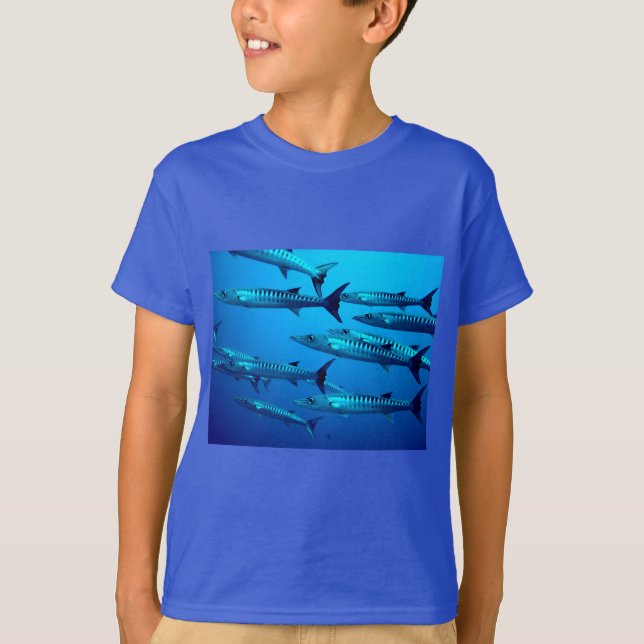 T-shirt barracuda plongée mer profonde océan eau tropicale (Devant)