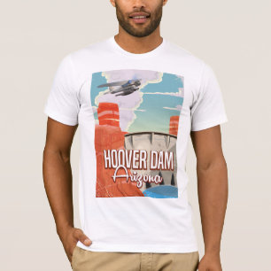 T-shirt Barrage Hoover Nevada Arizona Dessin animé vintage
