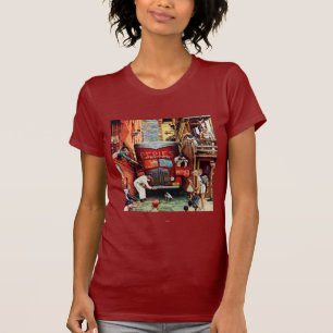 T-shirt Barrage routier par Norman Rockwell
