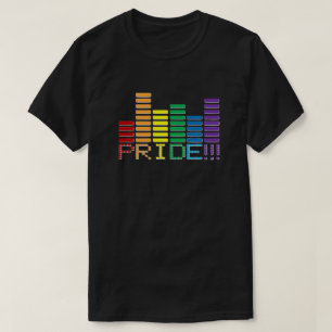 T-shirt Barre audio Rainbow gay pride