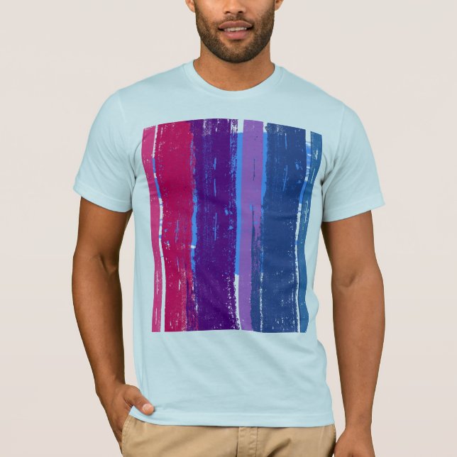 T-SHIRT BARRE BISEXUELLE D'ENCRE DE FIERTÉ - .PNG (Devant)